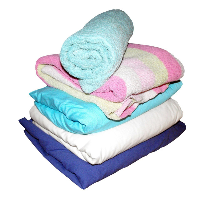 folded towels laundry